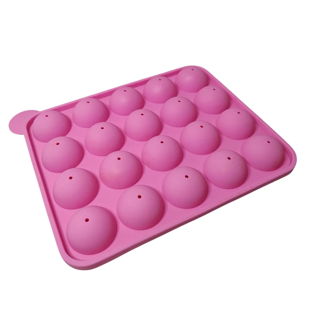 Pink Silicone Cake Pop Mold